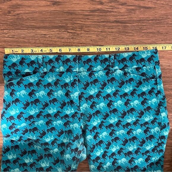 New York & Co The Audrey Pant Slim Leg Ankle 4 Way Stretch Teal Elephants Sz 10 - Picture 5 of 10